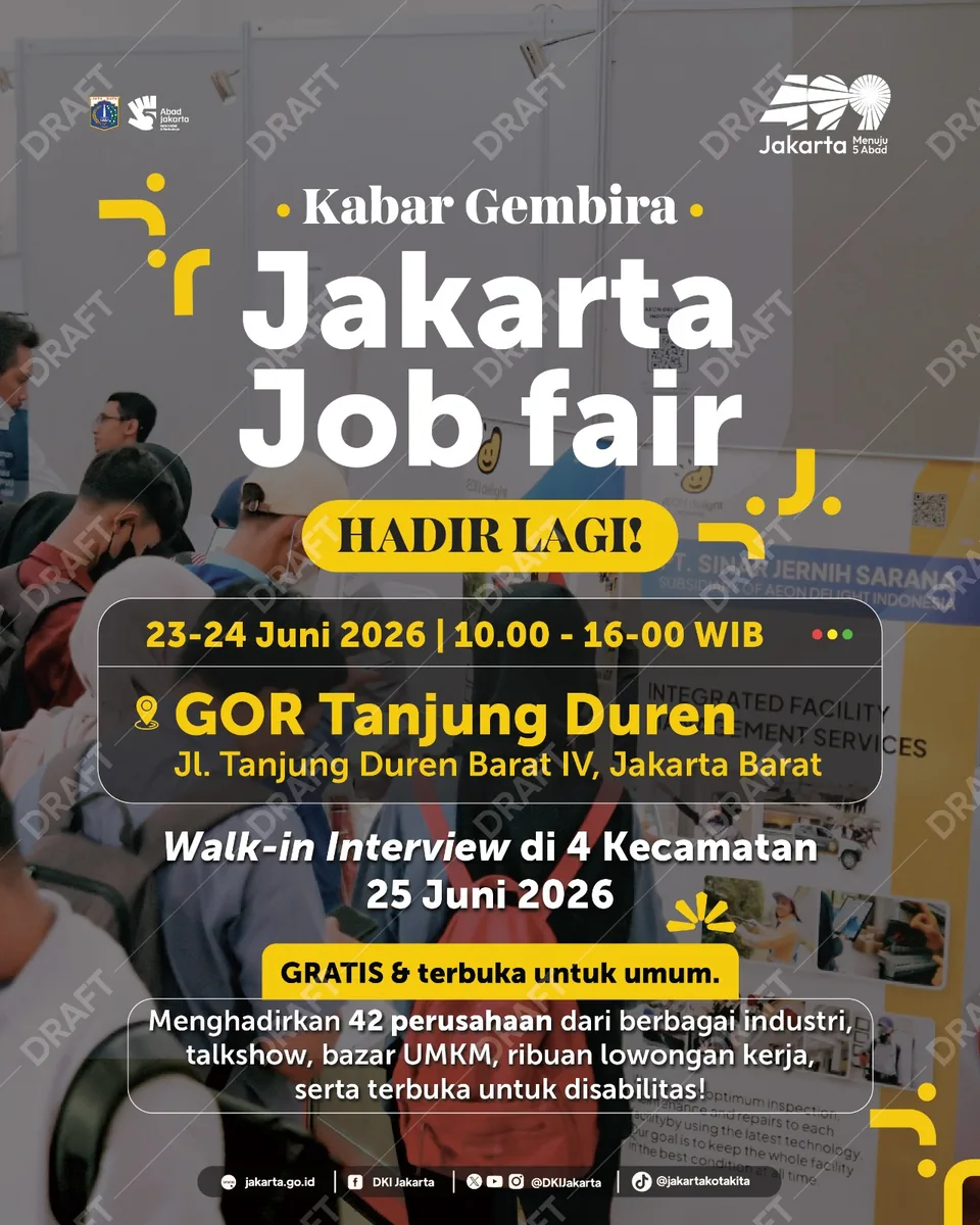 Job Fair Kabupaten Alor 2026 (Suku Dinas TKTE Wilayah Kabupaten Alor Barat) : 23-24 Juni 2026